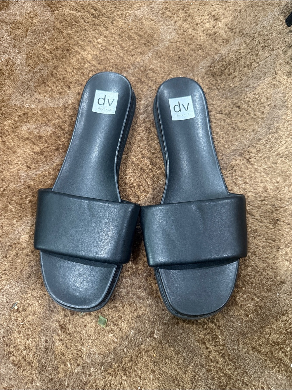 DV by Dolce Vita Black Padded Slide Mules size 13.